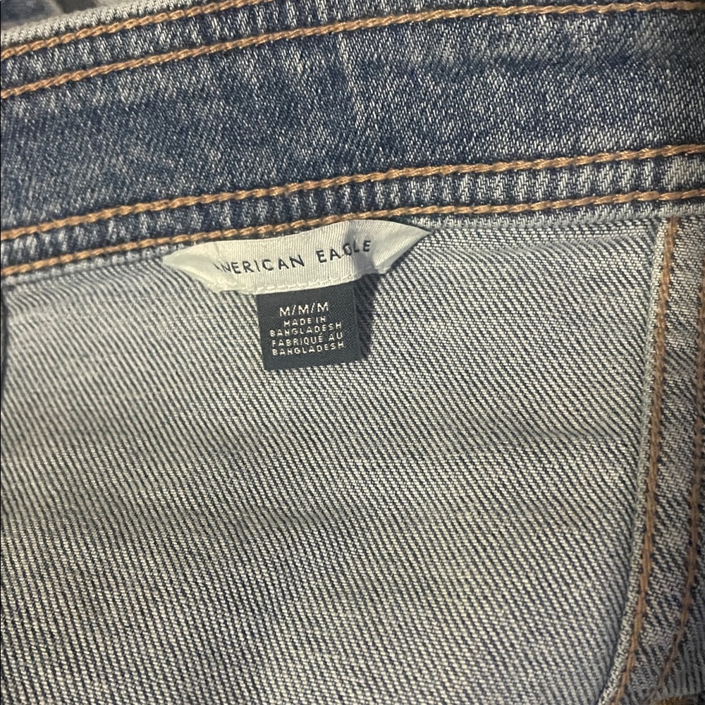 American Eagle Denim Button-Up Halter Top Sz Med - Picture 4 of 6